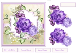 Purple rose 7x7