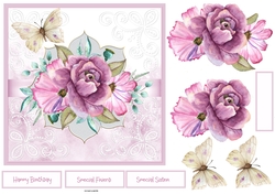 Lilac pink flower 7x7