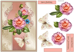 Camelia and butterfly A5