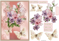 Pansy and butterfly A5