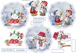 Snowman and bears toppers