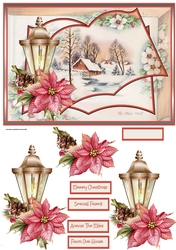 Lamp and poinsettia A5