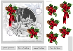 Snow hamlet and holly 7x7