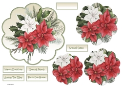 poinsettia scallop pyramid