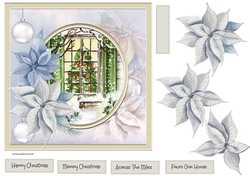 Window and poinsettia 7x7