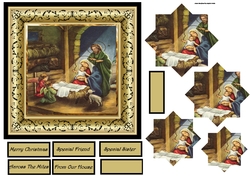 Baby Jesus in the stable 6x6