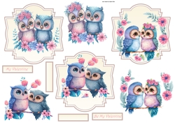 Owls in love toppers