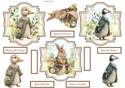 Duckling, hare and goose toppers
