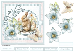 Easter bunny and eggs 7x7