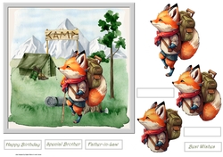 Fox out hiking 7x7