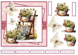 Garden steps and flowers 7x7