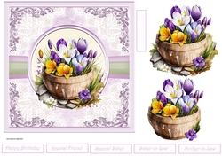 Container of Crocuses 7x7