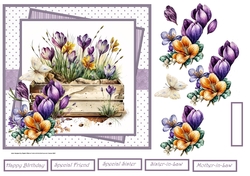 Crocus and butterfly 7x7
