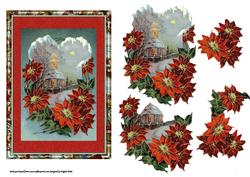 Poinsettias and a Church