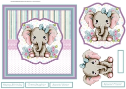 Cute elephant 7x7