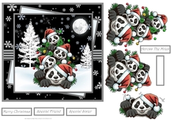 Christmas Pandas 7x7