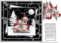 Christmas pigs 8x8