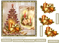 Christmas candles and baubles 7x7