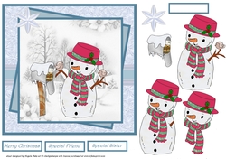 Carrot snowman 7x7