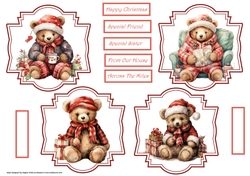 Christmas teddy bears toppers