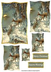 Reindeer Coming Down from the Hills
