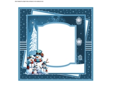 Snowman family insert