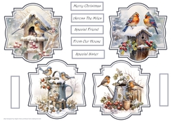 Birds in the snow toppers
