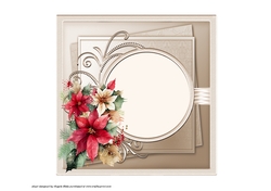 Christmas candles and flowers insert