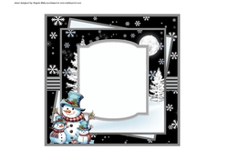 Snowman family insert