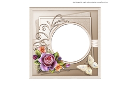 Country cottage and rose insert