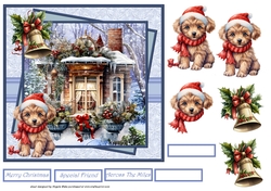 Puppy in the garden 7x7