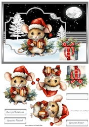 Christmas mouse A5 card