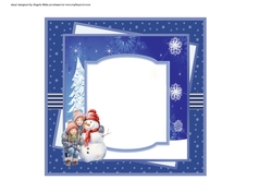 Snowman and girls insert