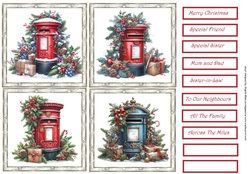Christmas postbox 4x4 toppers