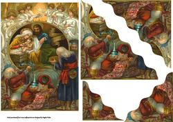 Three Kings Bringing Gifts for Baby Jesus
