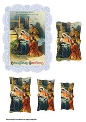 The Nativity Lace Framed Card