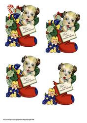 Puppy in the Christmas Stocking
