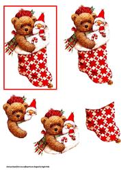 Teddy Christmas Stocking