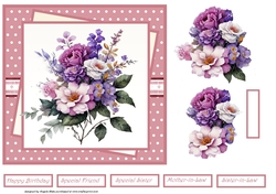 Mixed summer roses 7x7