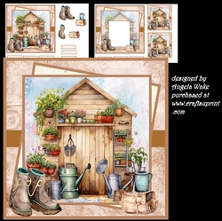 Garden shed 7x7 and decoupage, insert and toppers