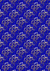 Blue and Gold Swirls