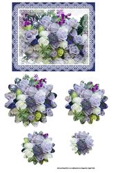 Blues and Lilacs Lace Topper