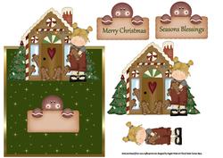 Sally with Her Gingerbread Men and House