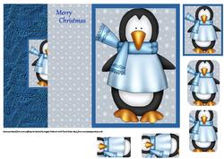 Cool Penquin No Hole Foldback Card