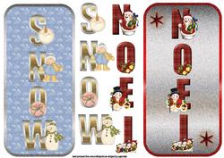 Snow and Noel Word Toppers