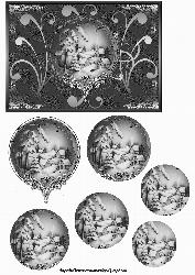 Greyscale Snowcovered Village