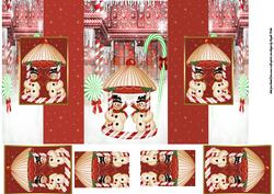 Snowmen Candy Fair Fold Back