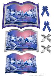 Pretty Snow Covered Village Book