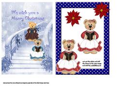 Teddy Carol Singers Frame Card