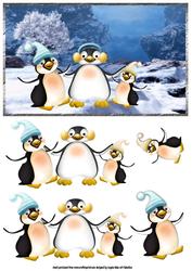 Happy Penguin Family